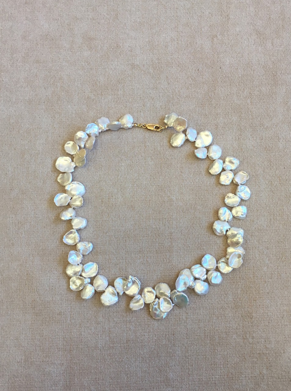 White Keshi Pearl Necklace by Christi Cafferata