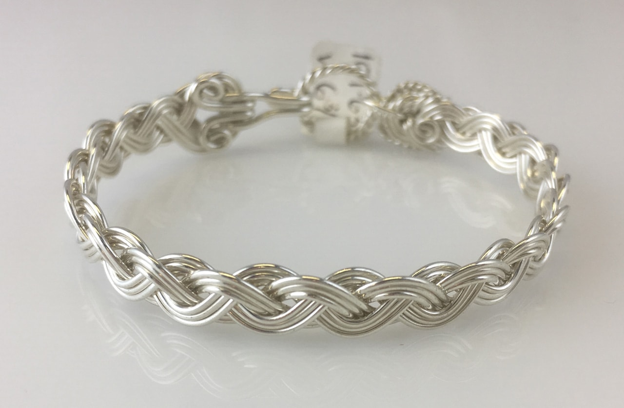 Wave Classic Weave Bracelet in Sterling Silver by Varsha Titus