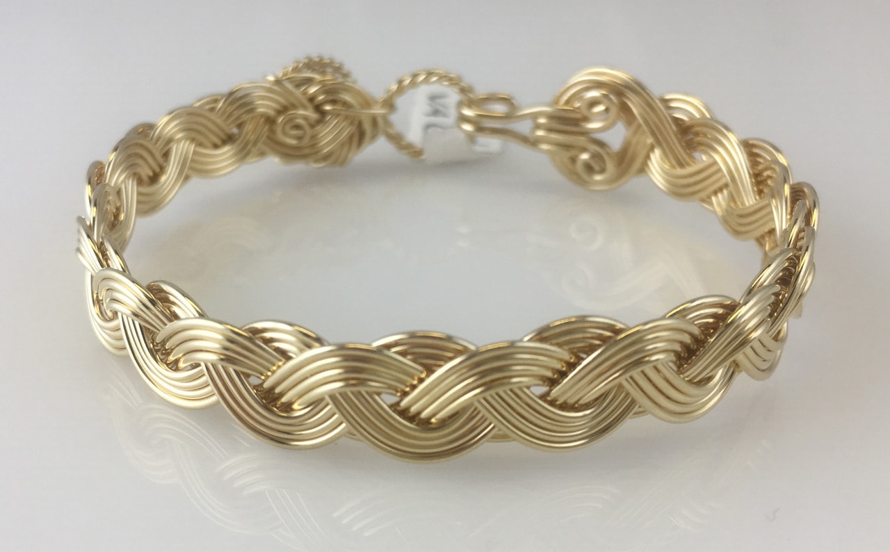 Wave Classic Weave Bracelet in gold fill by Varsha Titus