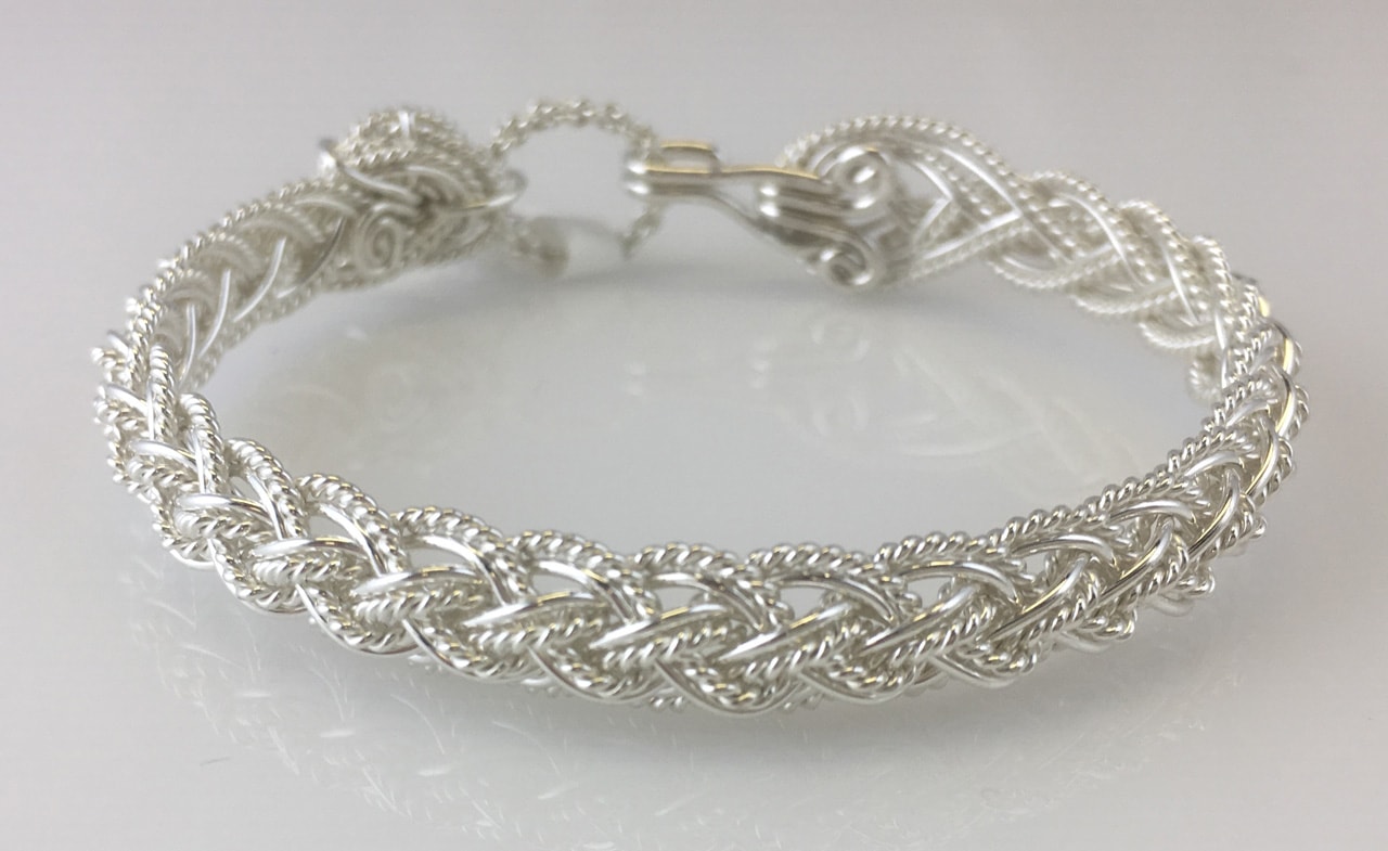 Lace Weave Bracelet in sterling silver by Varsha Titus