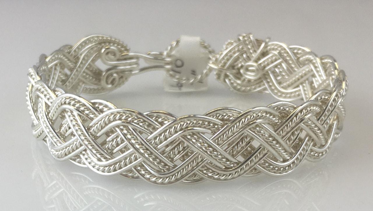 Celtic Tapestry Weave Bracelet in sterling silver by Varsha Titus