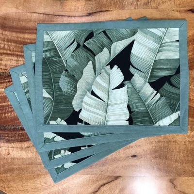 Banana Leaf Set of 4 Placemats by Bonnie Warren