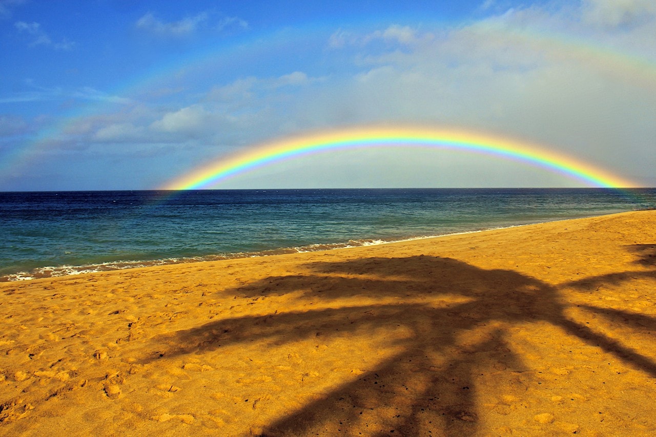 Sam’s Place Ka’anapali Beach Rainbow by Sandra Greenberg