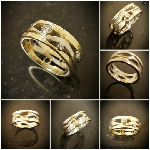 River Ring by Bruce Tapley - Options in Silver, Gold, and with Diamonds