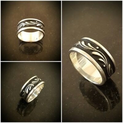 Laurel Sterling Silver Ring by Bruce Tapley - BTTC2