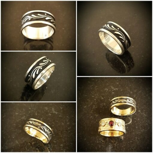 Laurel Ring by Bruce Tapley - Options in Silver, Gold, and with Diamonds