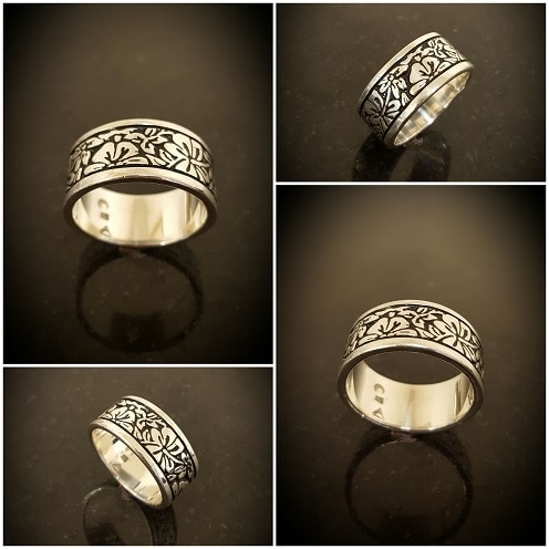 1 Carat 925 Pure Silver Adjustable Wedding Ring | Ornate Jewels