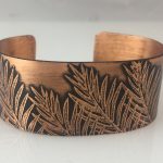 Copper Bracelet with Etched Ferns by JoAnna Hernandez