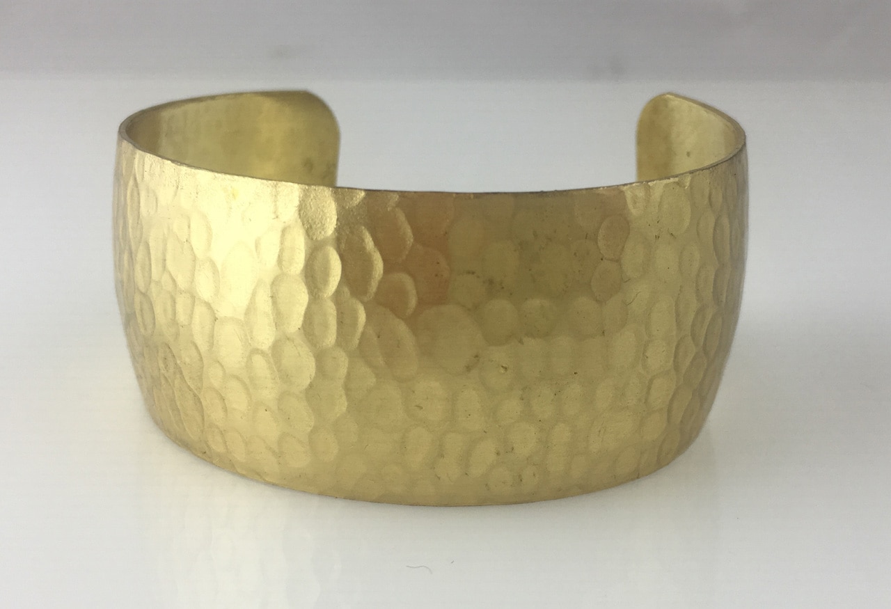 Hammered 14ct Gold Vermeil Cuff Bracelet | Aquila Jewellery