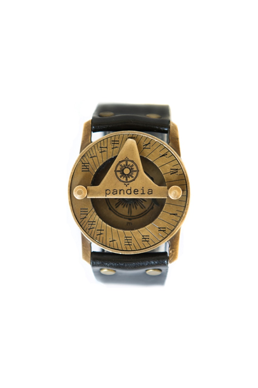 Obsidian compass sundial watch