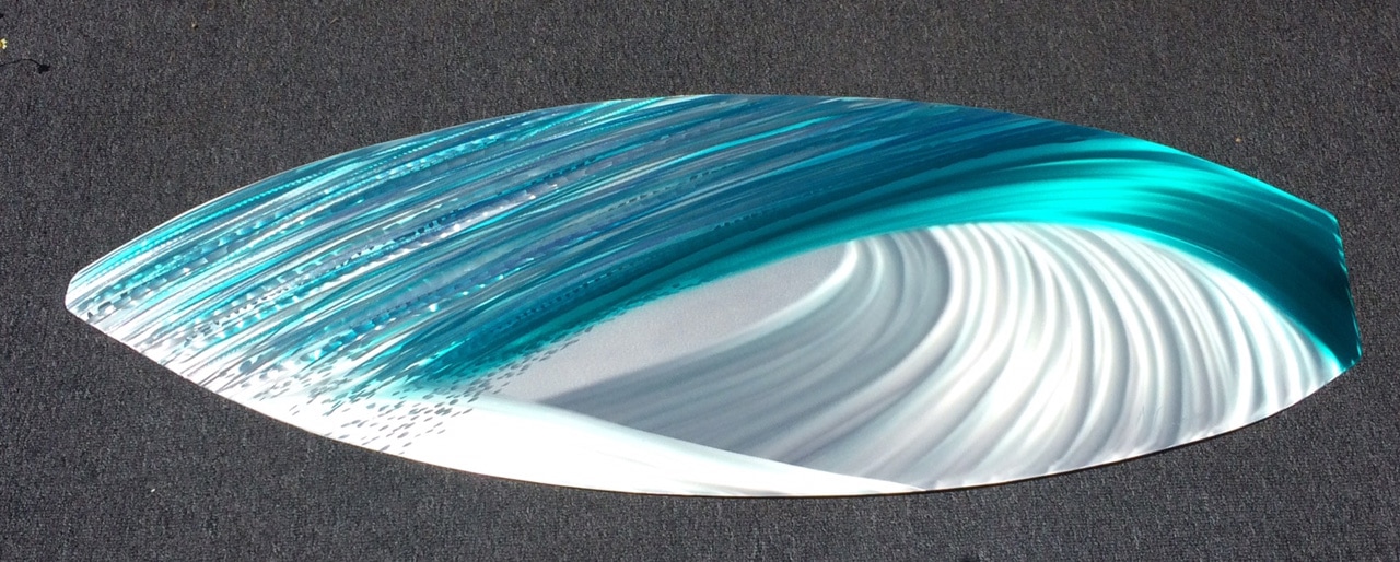 Thunder Bomb by Richard DiGaicamo metal wall hanging of a wave