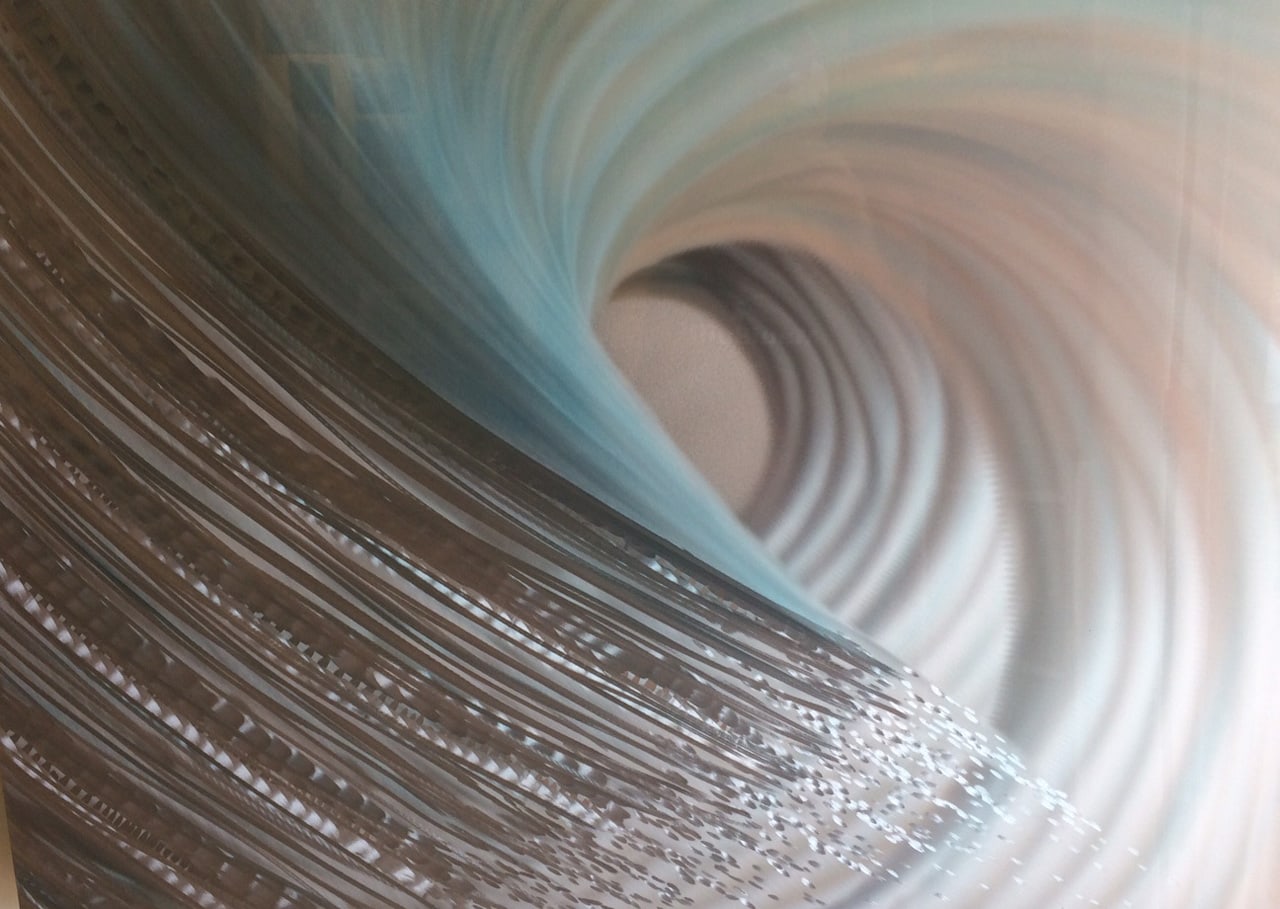 Fascination by Richard DiGaicamo metal wall hanging of a wave