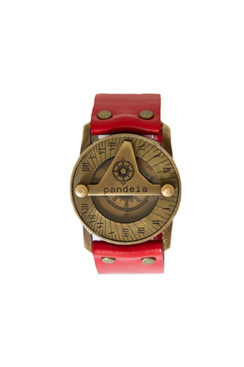 Ruby compass sundial watch