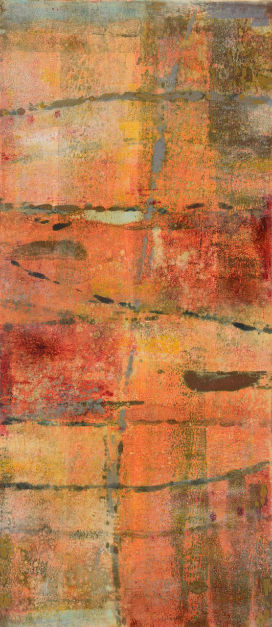 Vertical Rectangle Monotype Red and Orange