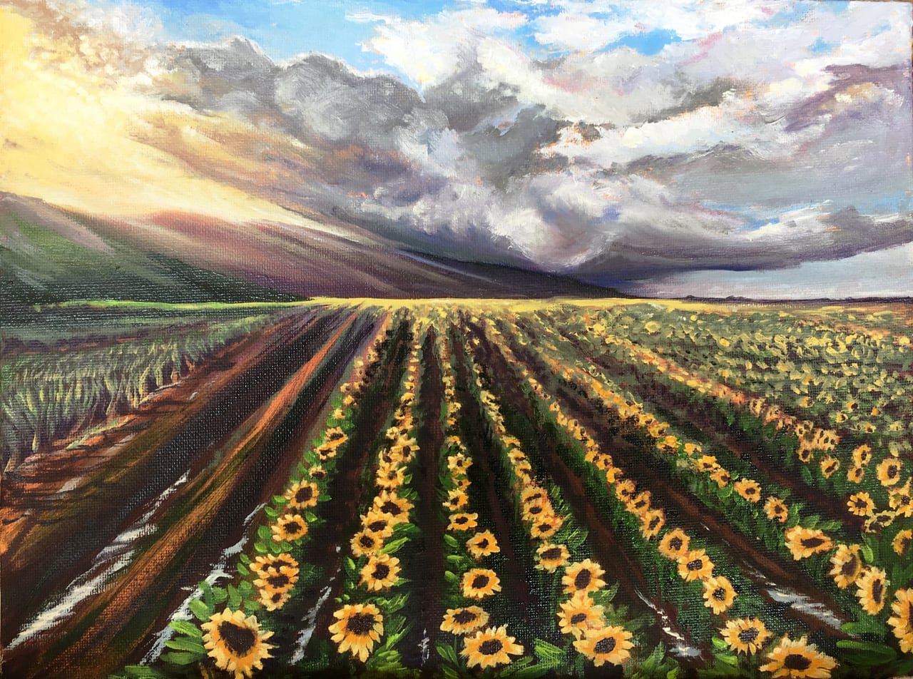 "Coming and Going - Cane to Sunflowers" by Diane Snoey Appler