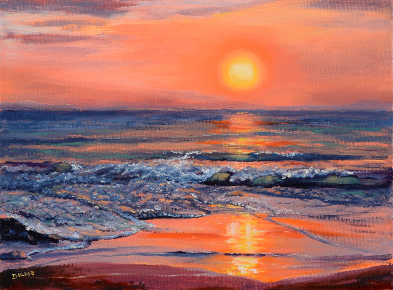 'Keawakapu Beach Magic' 9 x 12 Oil on Canvas Diane Appler