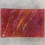 Hawai'i Lava Trinket Tray by Marian Fieldson. Lava flow-molded functional glass art with 22K gold accents handmade on Hawai'i.