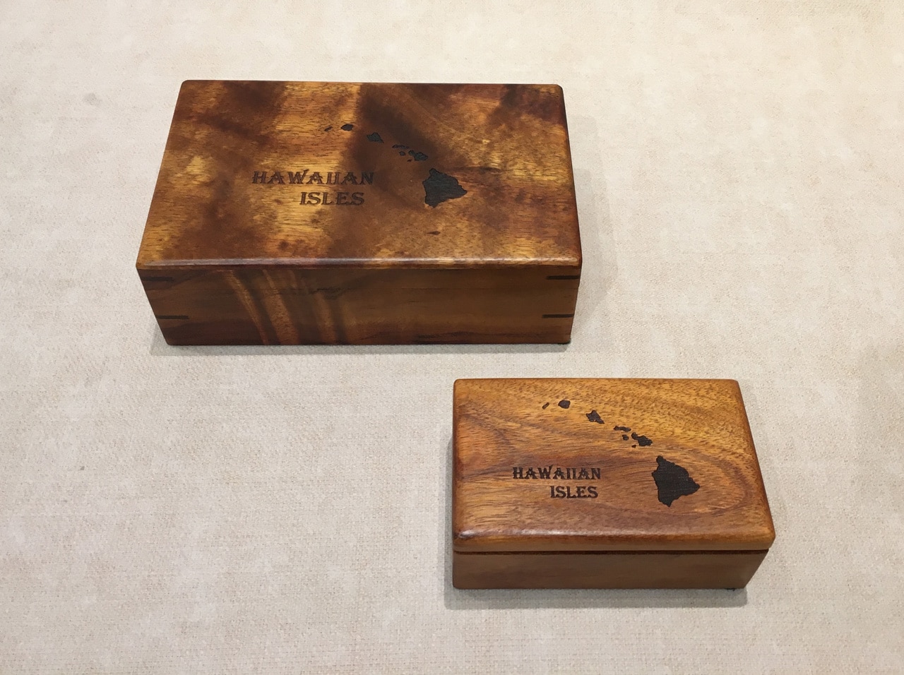 Hawaiian Islands Engraved Boxes