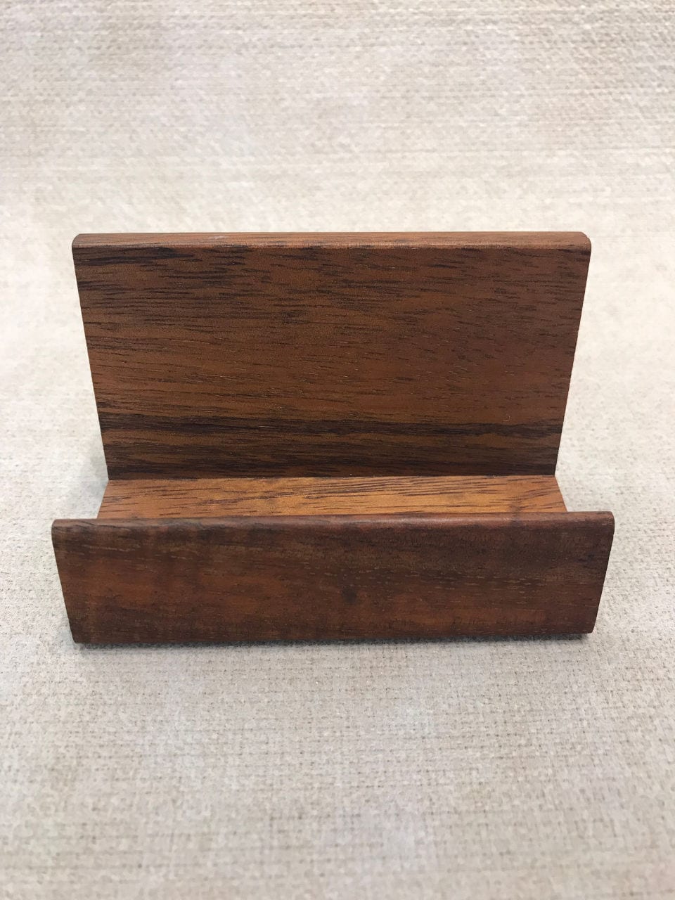 Horizontal Wood Business Card Holder In Koa - Maui Hands