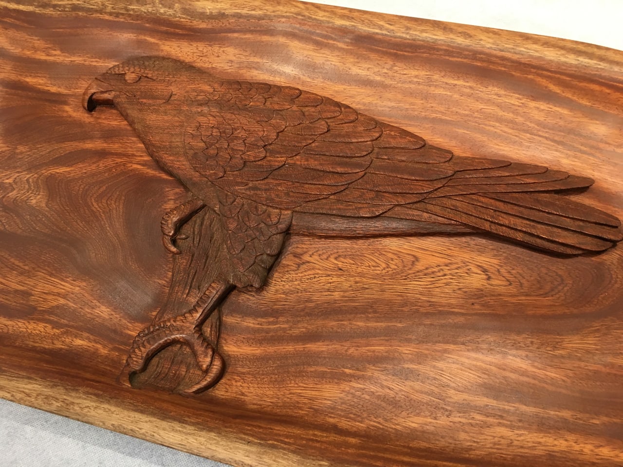 Kamani Wood Hawk Carving