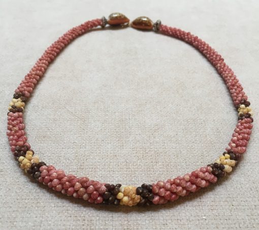 Niihau Lei, 19" 4-Tie Poepoe with 14K gold-filled clasp. Created by master artisan Mailei Kanahele.