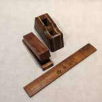 Koa Wood Stapler, Ruler and Tape Dispenser