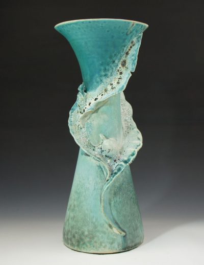 Honu - Sea Turtle Vase by Lee Oululani Plevney. Ocean-inspired ceramic art handmade on Maui, Hawaii.