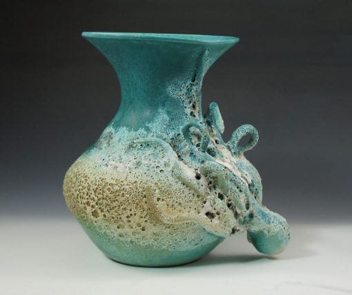 He'e - Octopus Vase by Lee Oululani Plevney. Ocean-inspired ceramic art handmade on Maui, Hawaii.