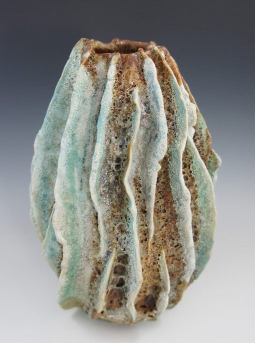 Lava Tube Vase by Lee Oululani Plevney. Ocean-inspired ceramic art handmade on Maui, Hawaii.