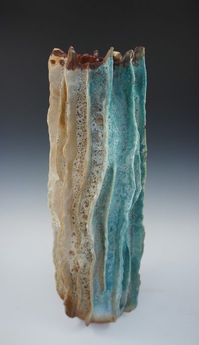 Lava Tube Vase by Lee Oululani Plevney. Ocean-inspired ceramic art handmade on Maui, Hawaii.