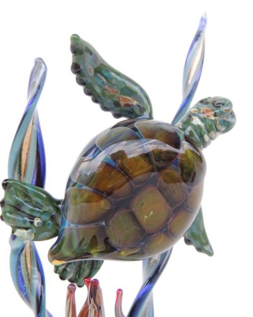 Handblown Glass Honu Sculpture by Chris Upp - Large Example