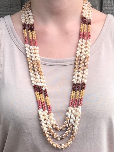 Kaua'i Lei, 30" 3-Strand Kipona. Crafted by Corey Karleen.