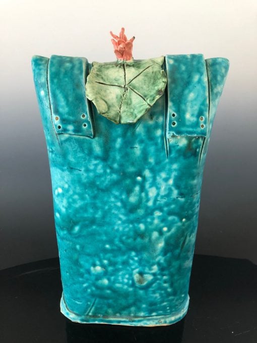 Turquoise Lidded Lily Vase - Image 3