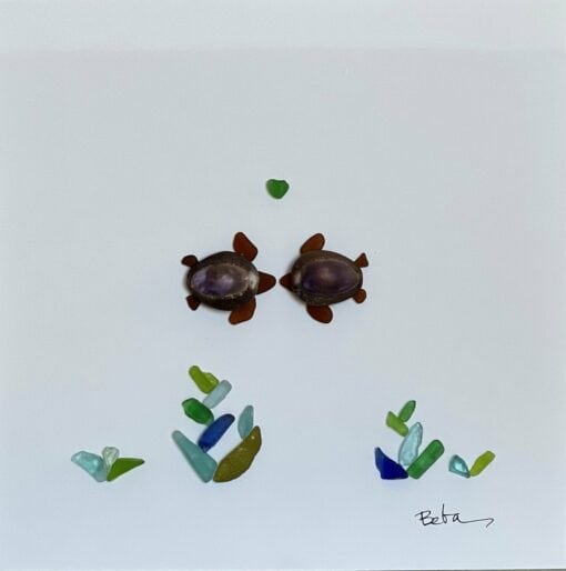 Sea Turtle Sea Glass Art by Beba O'Brien - EXAMPLE