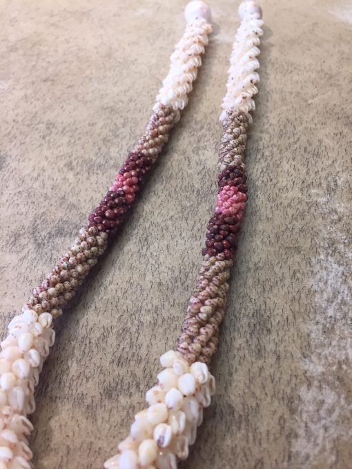 Niʻihau Collectors' Lei, 22" 6-Strand Kipona Crochet. Crafted by master artisan Imi Kanahele.