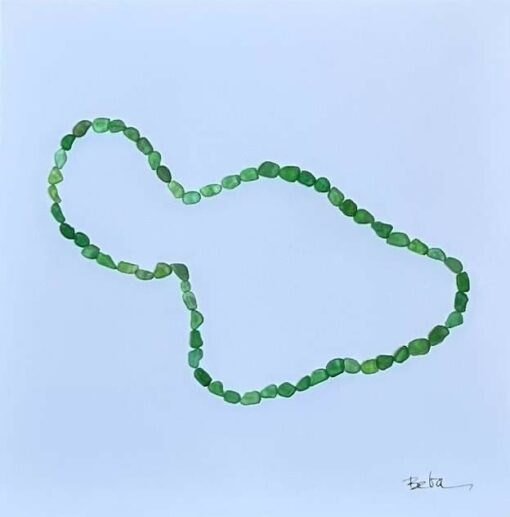 Outline Maui Island Sea Glass Art by Beba O'Brien - EXAMPLE