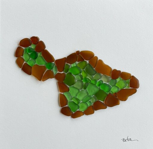 Solid Maui Island Sea Glass Art by Beba O'Brien - EXAMPLE