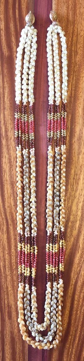 Ni'ihau Collectors' Lei, 48" 3-Strand Kipona. Crafted by master artisan Corey Karleen.