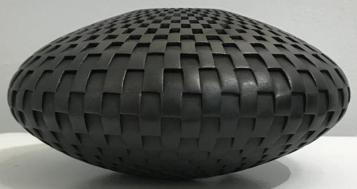 Black Metallic Spoke Vessel by Michael Wisner - MIW1028 - Detail