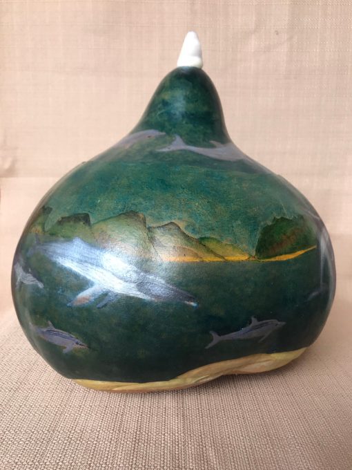 "Mauka To Makai" Gourd by Neola Caveny - 3