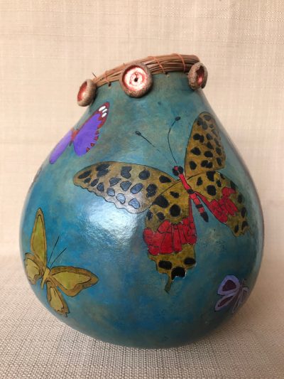 Multi Butterfly Gourd by Nancy Rhoades - 2