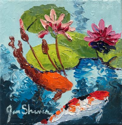 "Pink Lillies II" by Jan Shaner