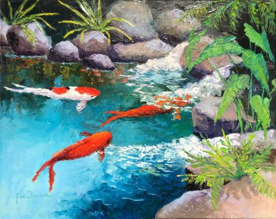 "Upcountry Koi Pond" by Jan Shaner