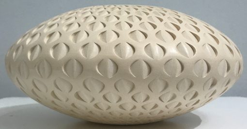 White Oval Vessel by Michael Wisner- MIW1022 - Detail