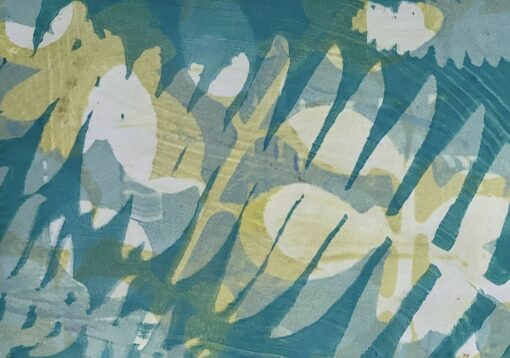 Botanical Monotype - Blue by Stacy Vosberg