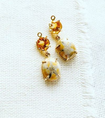 Fossilized Sea Urchin Earrings by Luchia McKinnon - LMK231