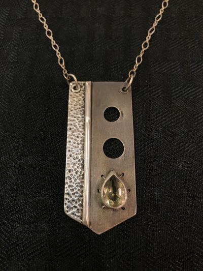 Prasiolite Medal Necklace by Stone O'Daugherty - SOJ593