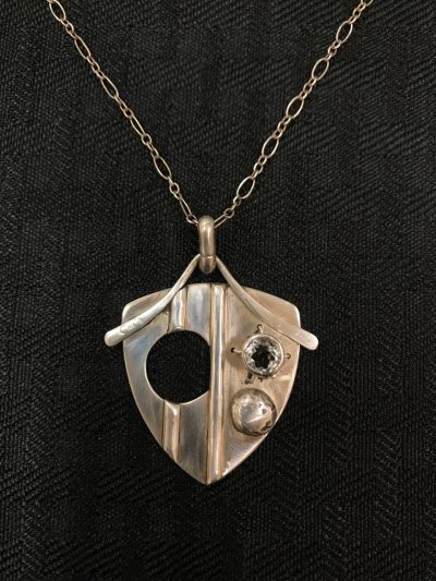 Prasiolite Shield Necklace by Stone O'Daugherty - SOJ508