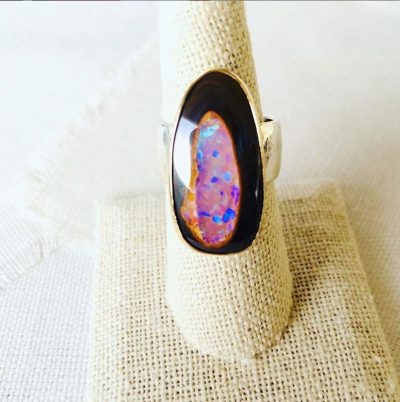 Yowah Opal Ring by Luchia McKinnon - LMK227