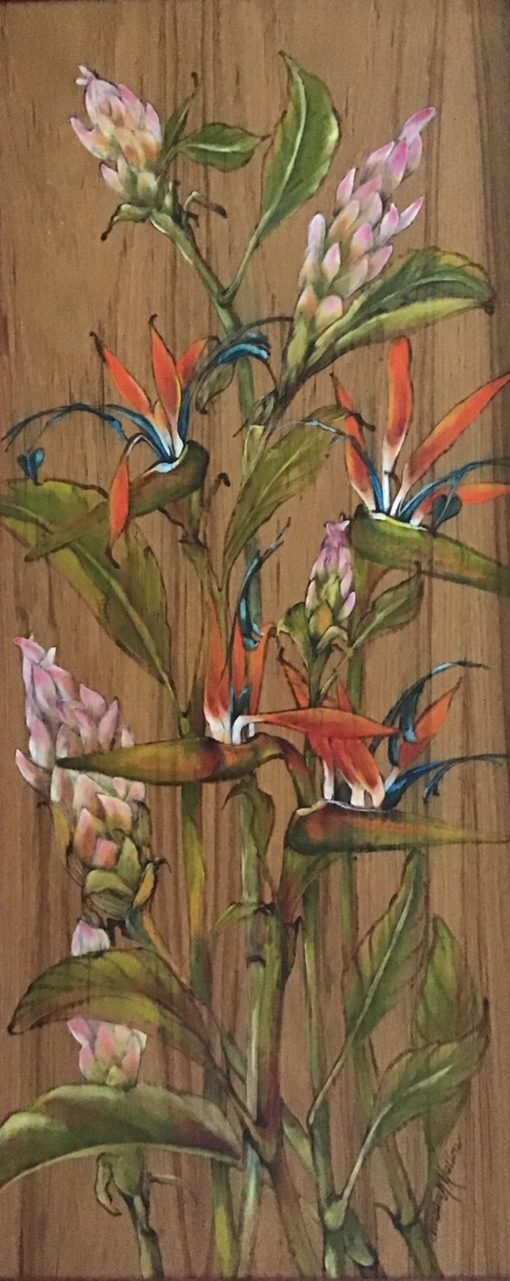 "Pink Ginger and Birds of Paradise" by Christine Halton - CH562*